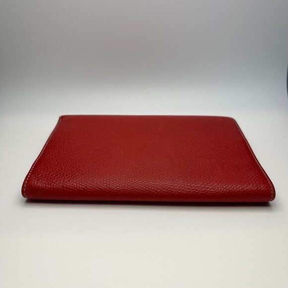 LOEWE Anagram Embossed Pebble Grained Calfskin Leather Tri-fold Wallet- Preowned - Picture 3 of 16